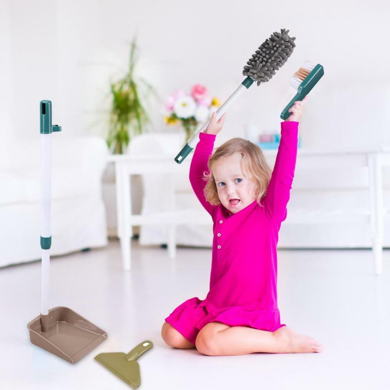 Pretend Play Ferramentas De Limpeza Definidas para Crianças, Kit De Brincar Doméstico Reutilizável, Brinquedos Educativos para Crianças