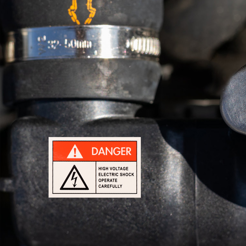 10-częściowe znaki bezpieczeństwa Naklejka wysokociśnieniowa Nail Impresora De Danger Naklejki na panel elektryczny Emblematy Samoprzylepny znak ostrzegawczy