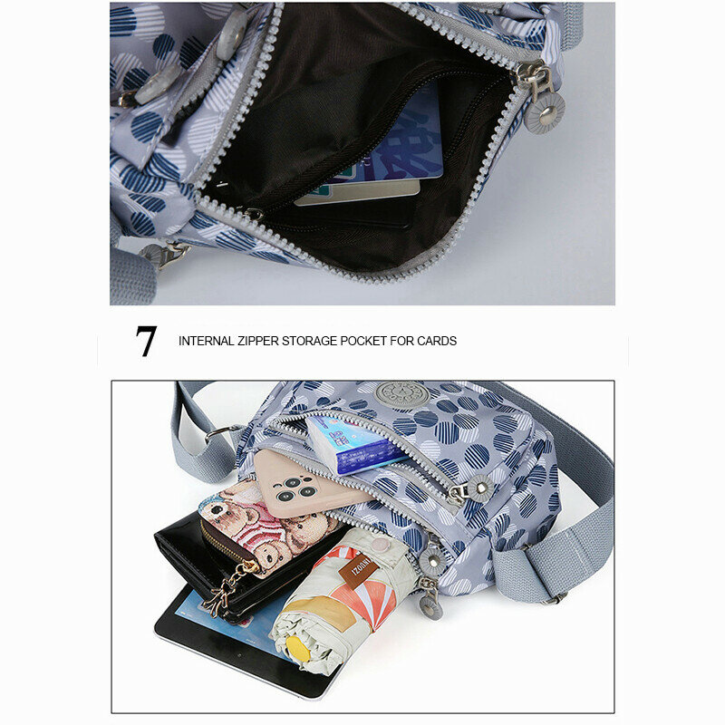 Korean Style Women Crossbody Bag Large Capacity Waterproof Shoulder Bags for Girls Multifunctional Outdoor Travel Bags