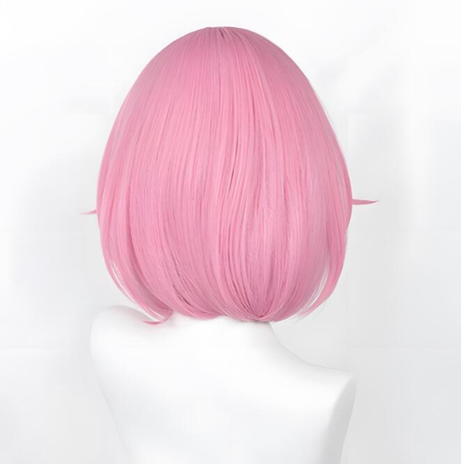 Косплей Аниме короткий 30 см темно-розовый парик термостойкие волосы Хэллоуин Искусственные искусственные волосы для ролевых игр искусственная кожа наволочка