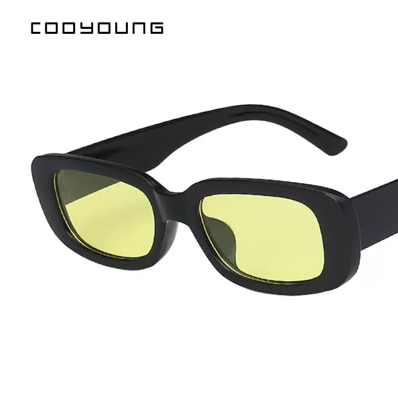 COOYOUNG-óculos retangulares pequenos para mulheres, marca vintage, designer, quadrado, óculos de sol de luxo, tons femininos, UV400