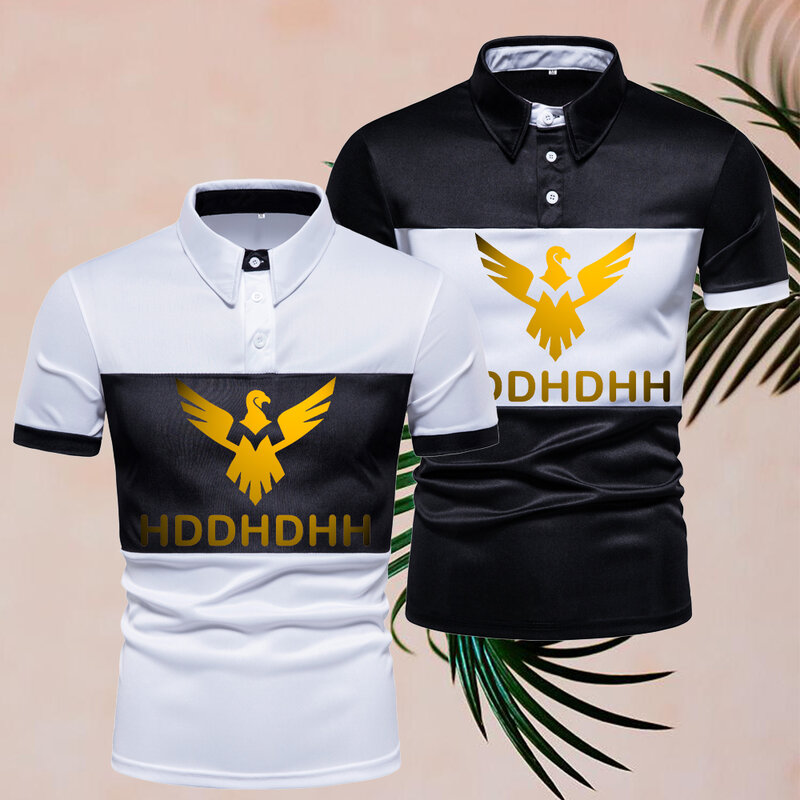 قميص رجالي ماركة HDDHDHH مطبوع عليه بولو بأكمام قصيرة ملابس جديدة للصيف ملابس غير رسمية