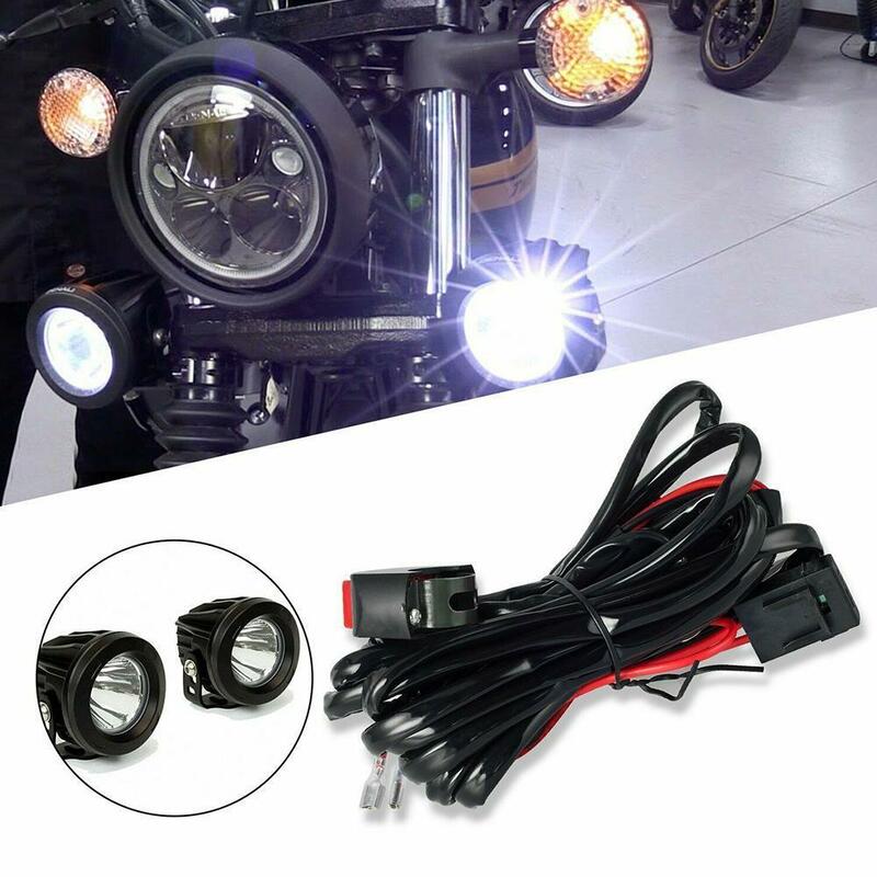 LED Headlamp Refit Switch Relay Wire DC 12V Motorbike Spotlight Cable Accessory Headlights Spotlight Wire Cable Switch Kit