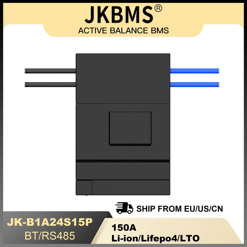 JKBMS B1A24S15P SAMRT BMS 150AH 8S 10S 12S 13S 14S 15S 16S 20S 21S 24S z aktywną płytką balansującą Li-Ion Lifepo4 Lto Battery