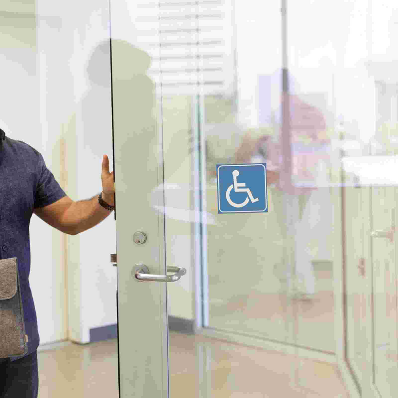 Signe de handicap pour fauteuil roulant, décalcomanies Symdangs pour handicapés, anti-rayures, 4 feuilles