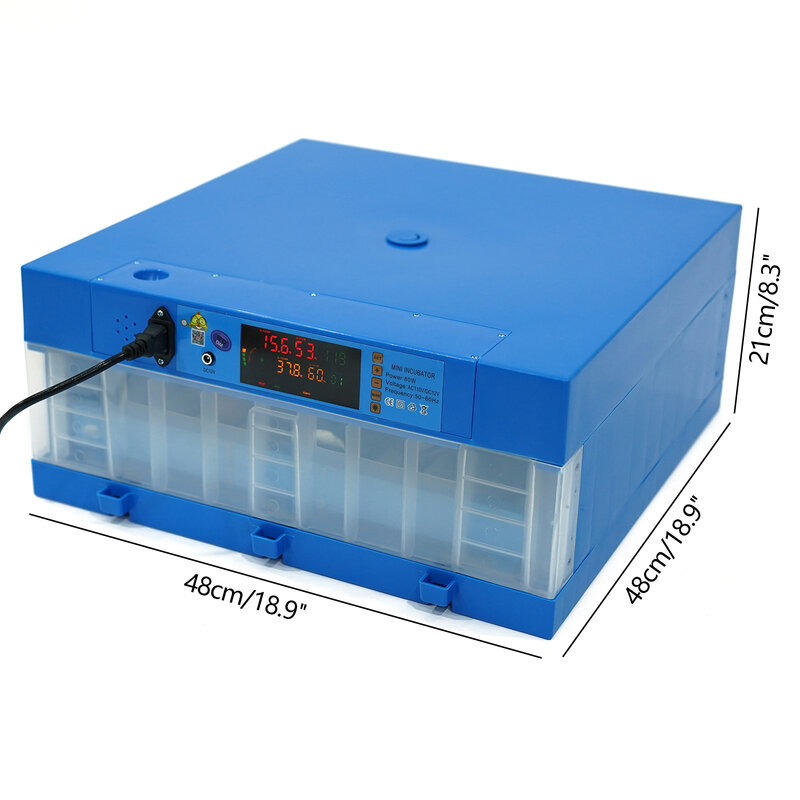 64 Inkubator do jaj AC 110 V/DC 12 V 80 W Automatyczny cyfrowy wylęgarnia do jaj kurzych Kontrola temperatury do wylęgu