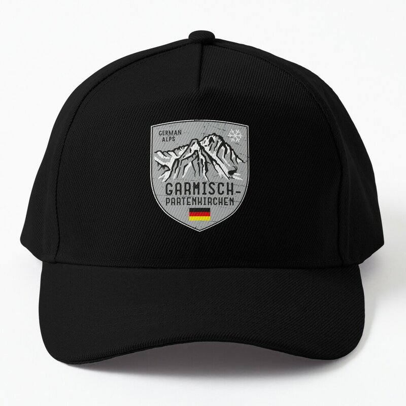 Garmisch-gorra de béisbol con emblema de montaña para hombre y mujer, gorro con cierre trasero, personalizado, con icono, a la moda, de verano