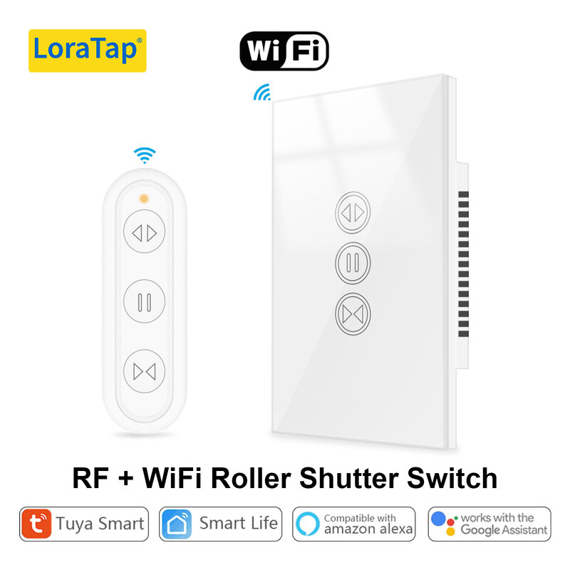 Tuya Smart Life RF WiFi Interruptor de Cortina, Gewiss com controle remoto, cego motorizado elétrico, Google Home, Aelxa DIY Shutter 503