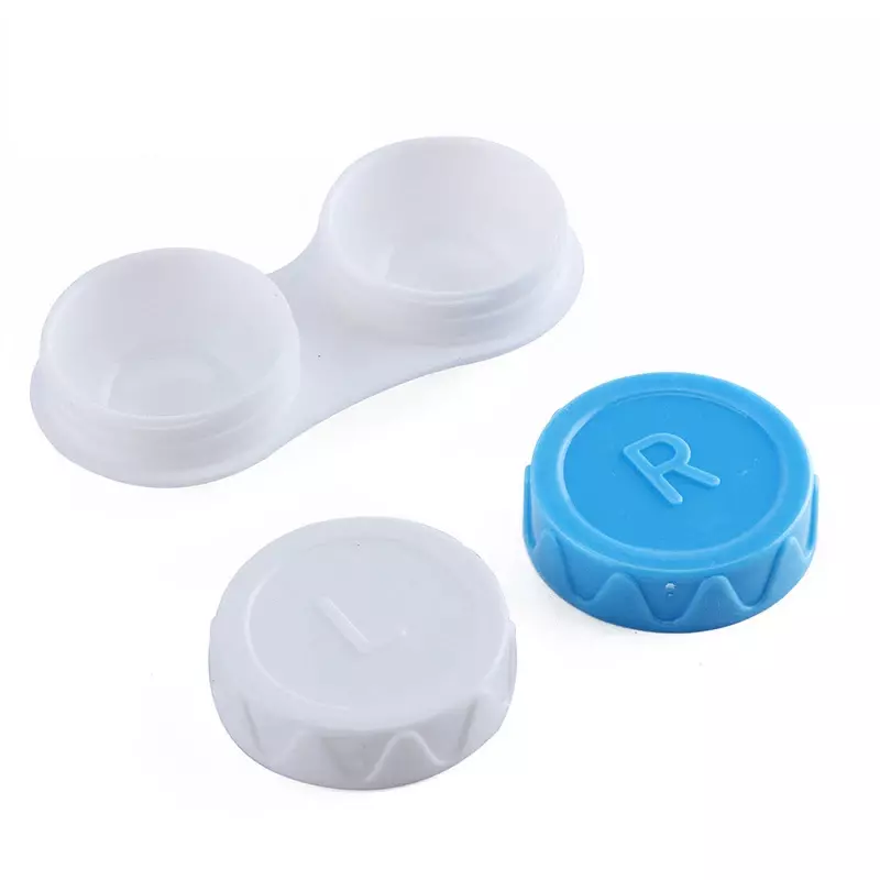 10pc Mini Contact Lens Case for Eyes Travel Kit Holder Glass Cosmetic Contact Lenses Case Box Container Travel Accessaries Black