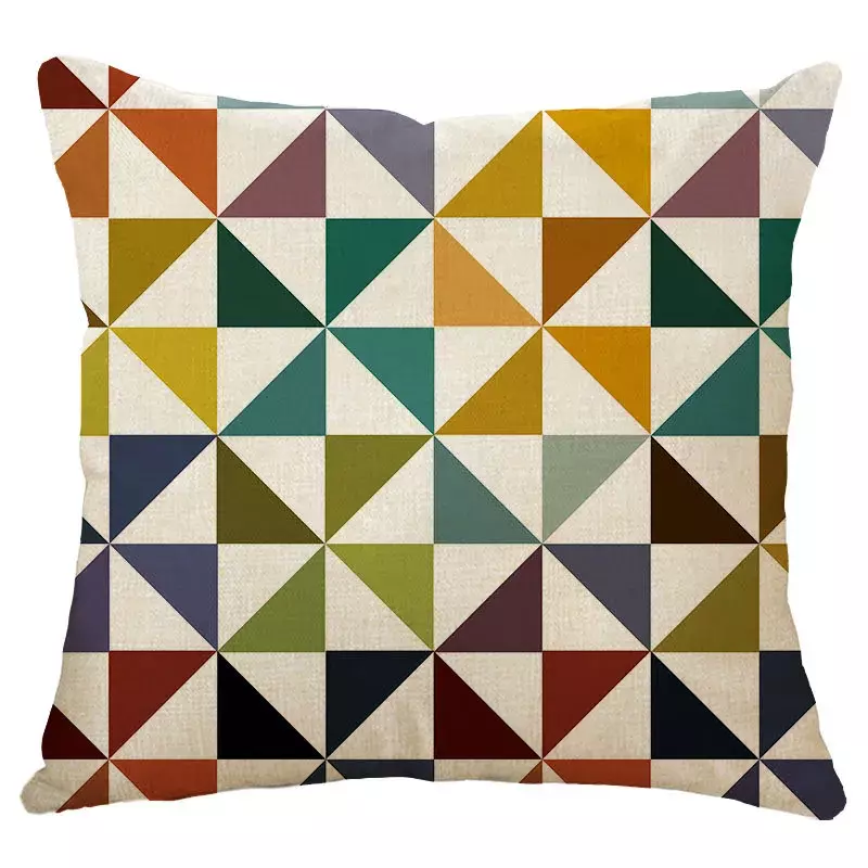 Наволочка в современном цветном геометрическом стиле, подушка для гостиной, дивана, офиса, автомобиля, украшение для дома