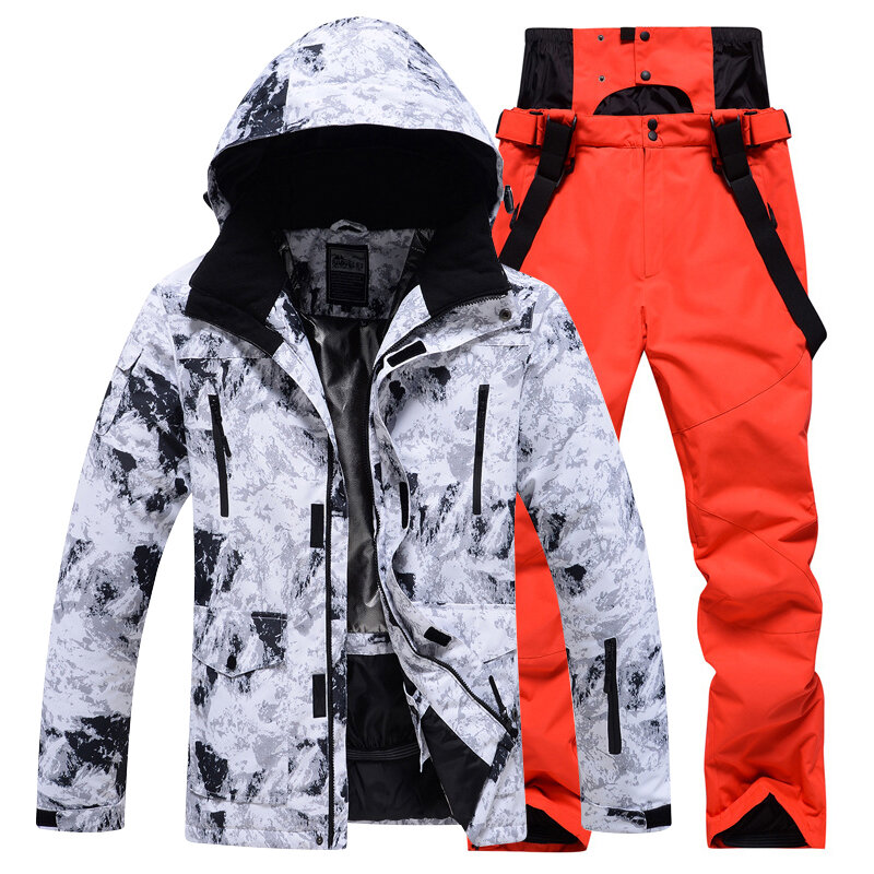 -30 ℃ men's and women's skiing suit windproof and waterproof skiing suit Outdoor and indoor winter warmth preservation