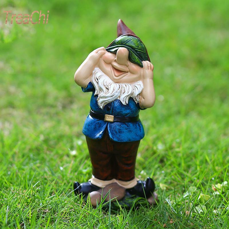 Garden Decorations Dwarves Don't Listen Don't Look Don't Tell Resin Crafts Dwarf Statues Old Man Christmas Gifts Resin Ornaments