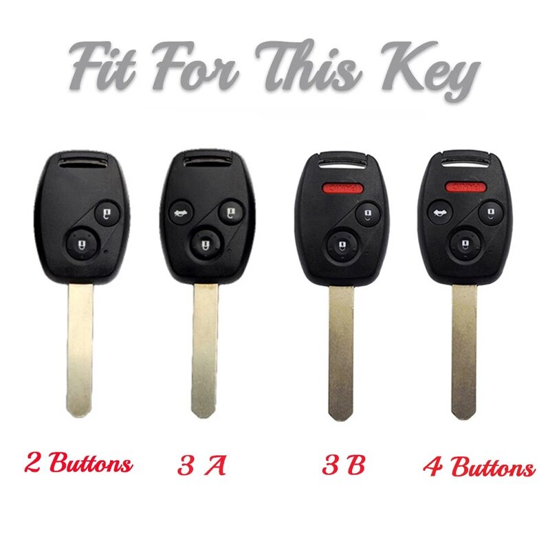 2 3 4 Buttons TPU Car Key Case Cover for Honda Fit CIVIC JAZZ Pilot Accord CR-V Freed Freed Pilot StepWGN Insight Key Shell
