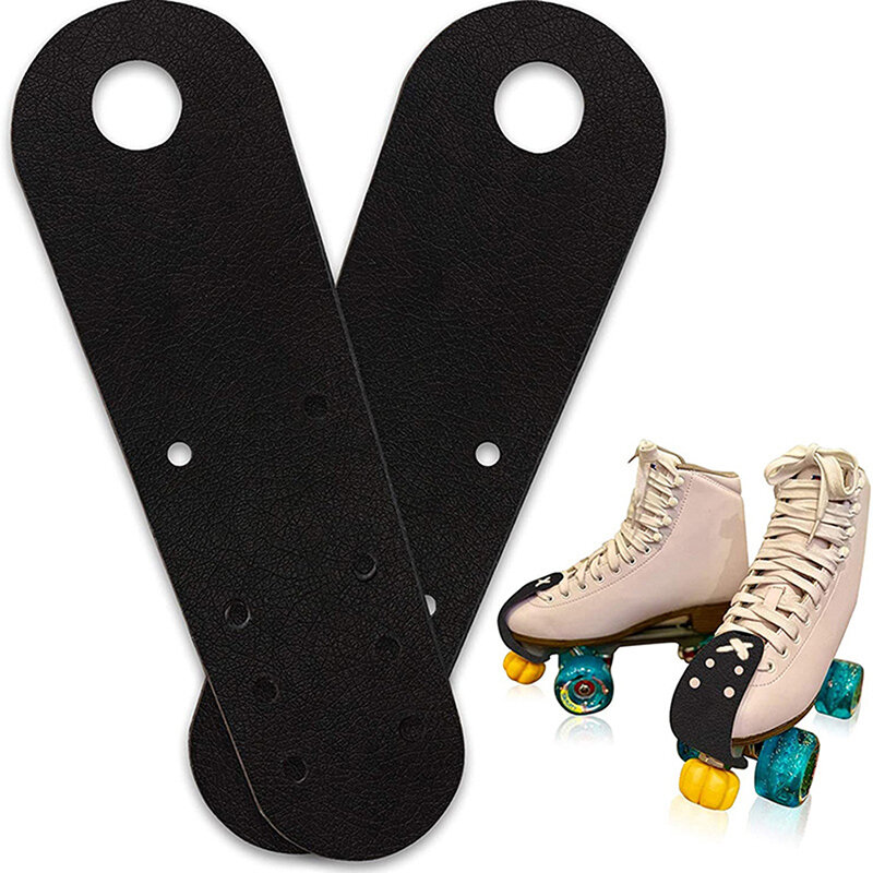 Protectores de dedos de cuero para patinaje sobre ruedas, protectores de zapatos de patinaje, cubierta de patines de hielo, puntera duradera, accesorios para patines de ruedas, 1 par