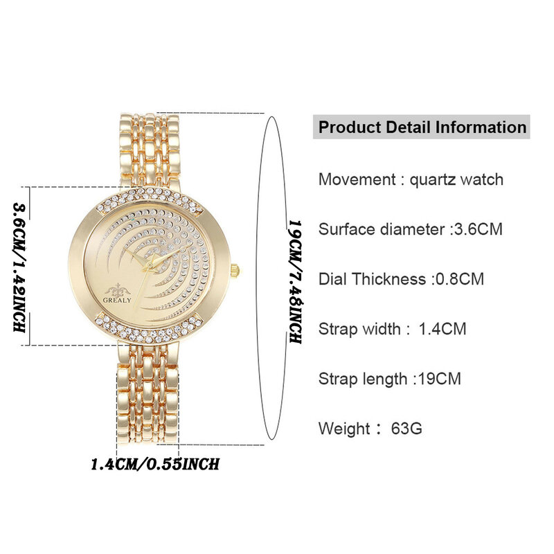 Elegante Vrouw Horloge Prinselijk Quartz Horloges Vrouwen Horloges Luxe Hoge Kwaliteit 2023 Accurate Waterdichte Vrouwen Horloge Set Smeed