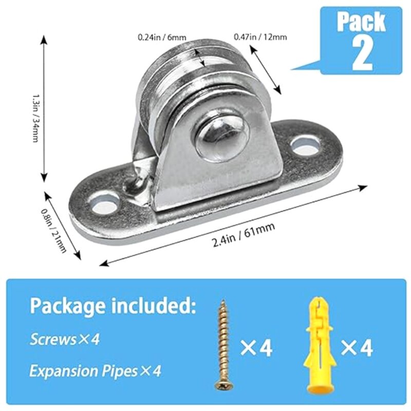 Stainless Steel Pulley Block Small Pulley Block Silents Pulley Bearing Pulley G6KA