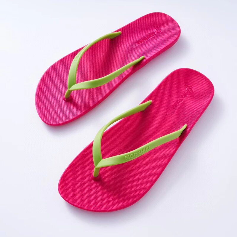 Sepatu Flip-flop wanita, Kasut pantai datar EVA luar ruangan nyaman kasual musim panas SHW153