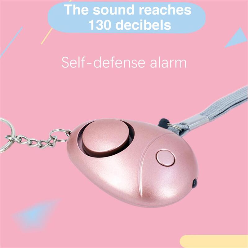 Women 130dB Self Defense Alarm With LED Anti-wolf Girl Security Alert Personal Safety Scream Loud Keychain Alarm