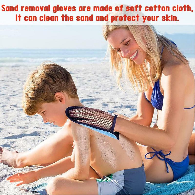 Zmywacz do piasku do plażowego rękawice do sprzątania plażowego usuwania piasku chusteczki do piasku plażowego do usuwania piasku rękawice plażowe do usuwania piasku