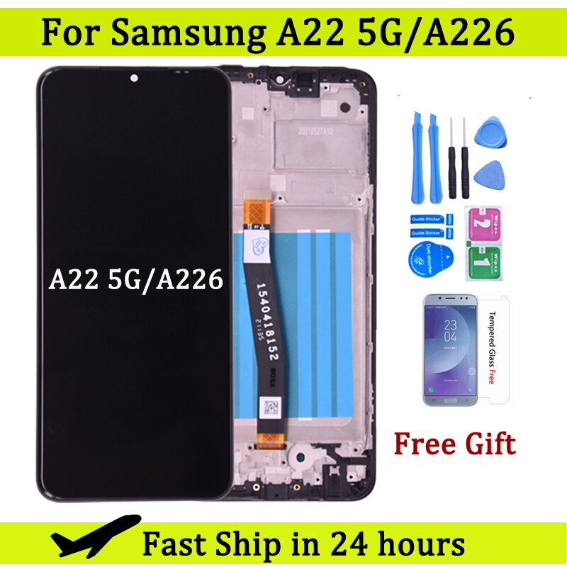 Для Samsung A22 5G ЖК-дисплей сенсорный экран дигитайзер в сборе Замена для A226 A226B SM-A226B/DSN дисплей