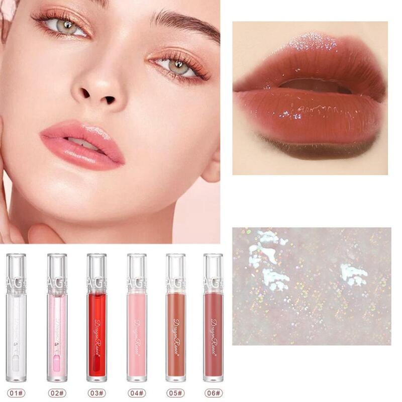 Lip Gloss lapisan air, pewarna bibir berkilau, Lipstik Putih dan mudah, warna air ke kaca, gratis pengiriman, tahan air V5F2
