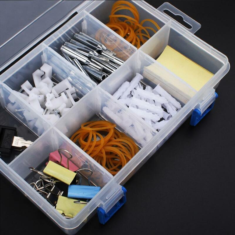 Transparente visível caixa de ferramentas de armazenamento de plástico caixa de ferramentas de maquiagem equipamento de pesca acessório caixa de organizador de parafusos de ferragem