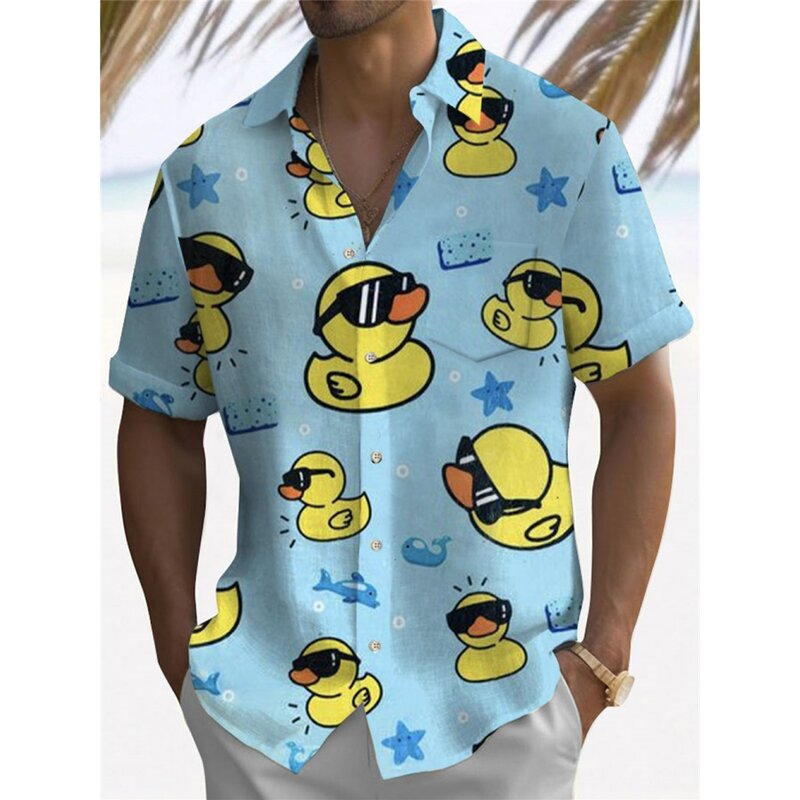 Men's Casual Shirt Hawaiian Shirt Men Summer 3d Print Casual Short Sleeved Shirt For Men Clothing Breathable Shirts