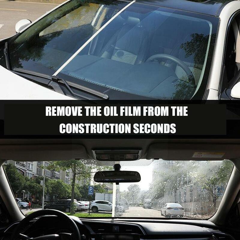 Salviette per la rimozione della pellicola dell'olio di vetro dell'automobile, detergente per la pulizia delle macchie di olio per auto, olio per agente sgrassante anteriore per la pulizia dell'auto F T0N1