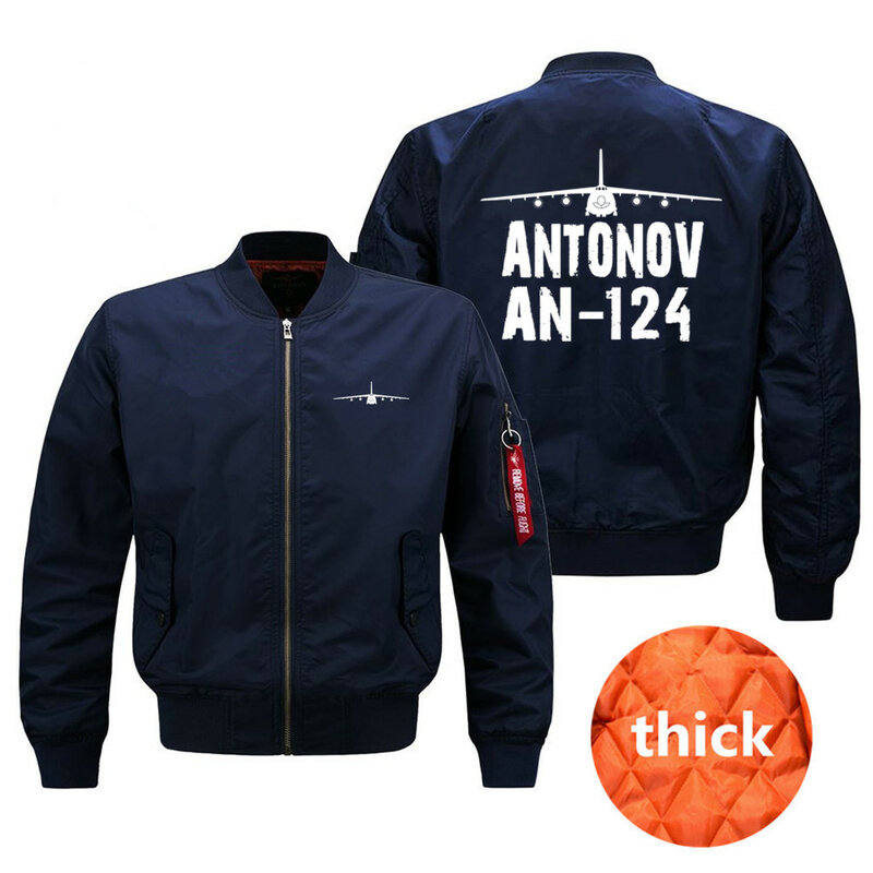 Antonov AN-124 jaket Bomber Aviator pilot Ma1, mantel jaket pria musim semi musim gugur musim dingin