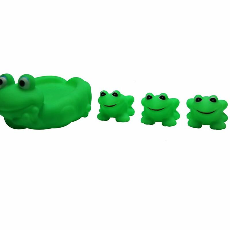 7/10pcs Cartoon Frog Baby Bath Toys Squeaky Bathtub Swimming Pool Classic Toys For Kids Children Gift