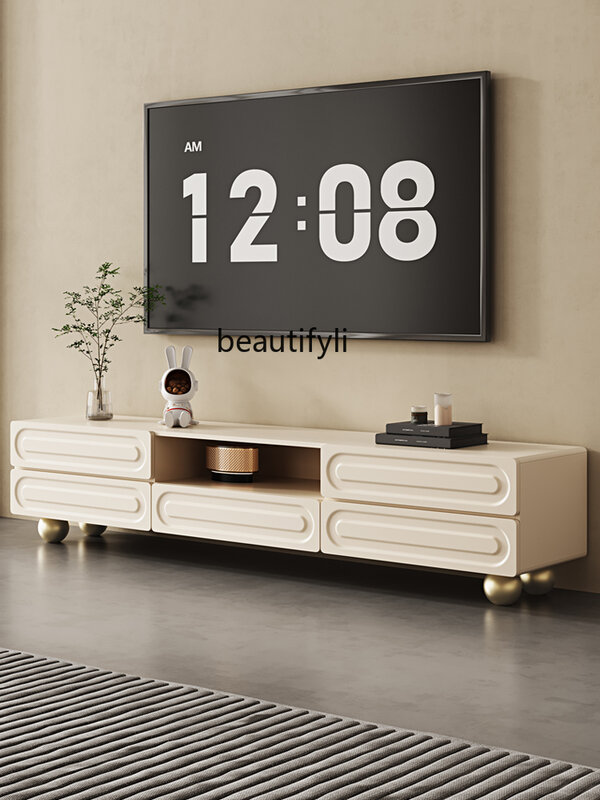 Szafka z telewizorem styl skandynawski szafka podłogowa salonu wysokiej klasy szafka z telewizorem biała