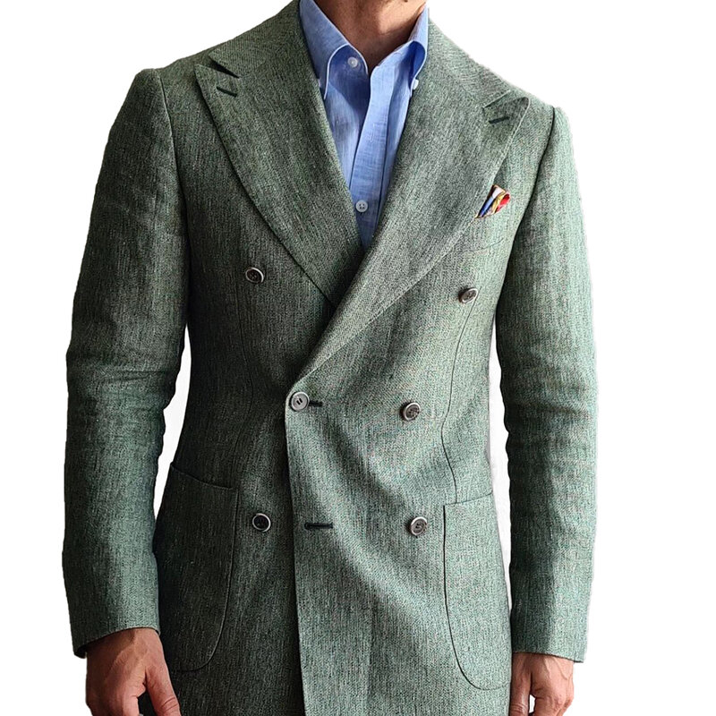 럭셔리 남성 정장 코트, 피크 라펠 턱시도, 더블 브레스트 신랑 착용, 결혼식 저녁 파티 무도회 전용 블레이저, 맞춤형