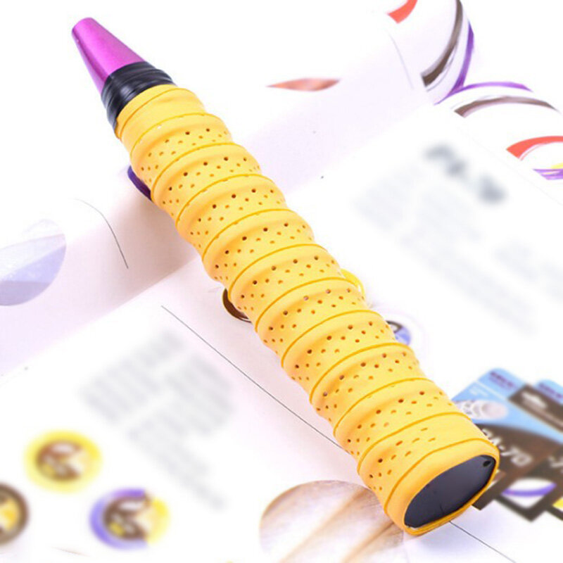 Anti Slip Racket Handle Tape, controle aprimorado, adequado para tênis, squash, badminton, umidade absorvente, várias cores