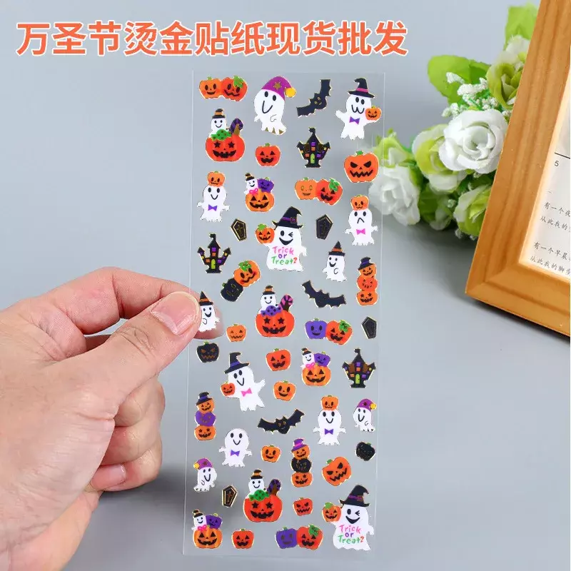 Happy Halloweens Stickers Bubble Pumpkin Witch Decorative Stationery Stickers Scrapbooking DIY Diary Album Stick Label