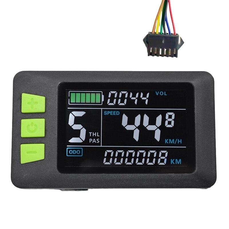 1 PCS P3C LCD Display Dashboard Meter Colorful Screen 24V-60V Electric Bike Meter For Electric Scooter (SM Plug 6PIN)