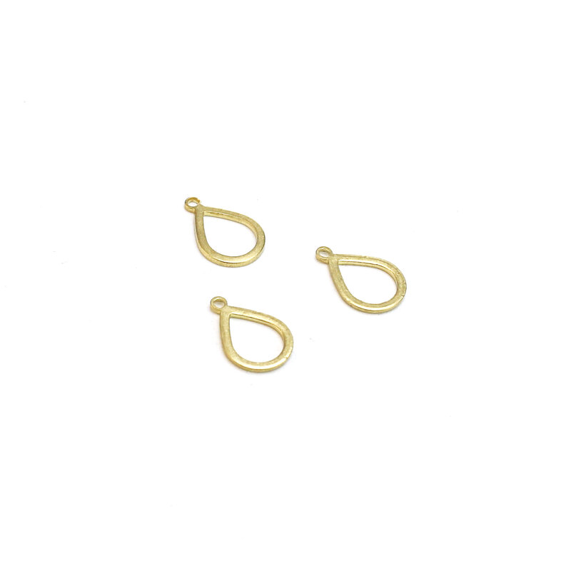 50pcs Teardrop Earring Charms, Drop Charm For Jewelry Making, Earring Findings, Bracelet Tags, 12.1x8.3mm - R2564