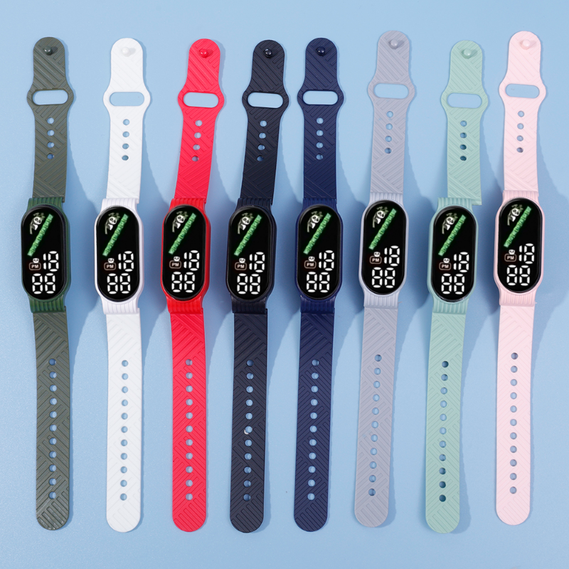 Śliczny cyfrowy zegarek dla dzieci Panda wodoodporny wyświetlacz LED elektroniczny zegarek silikonowy pasek moda kampus kolorowy zegar licznik czasu