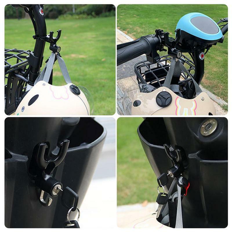 Fechamento do capacete da motocicleta com gancho das enforcamentos, segurança portátil, anti roubo, fixo, universal, segurança, bicicletas