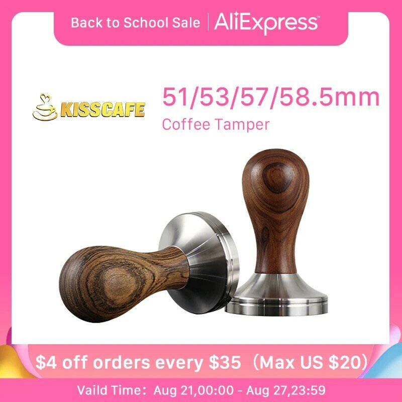 Coffee Tamper 51mm 53mm 58.5mm For Delonghi Breville Portafilter Stainless Steel Espresso Macker Accessories Barista Tool Goods