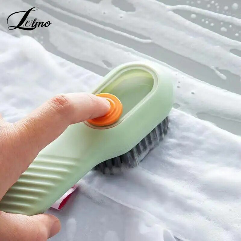 Multifunctional Soft-Bristled Shoe Brush Liquid Brushes Long Handle Brush Automatic Filling Clothes Cleaing Clothing Board Tool