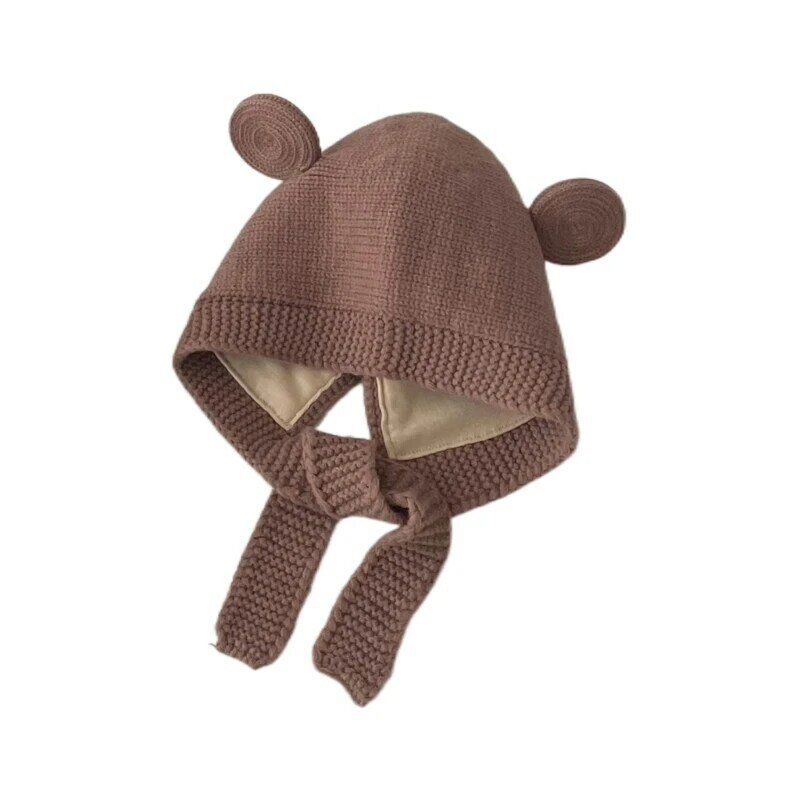 Капот, теплая шапка-ушанка, защита ушей, шапка-бини для малышей QX2D