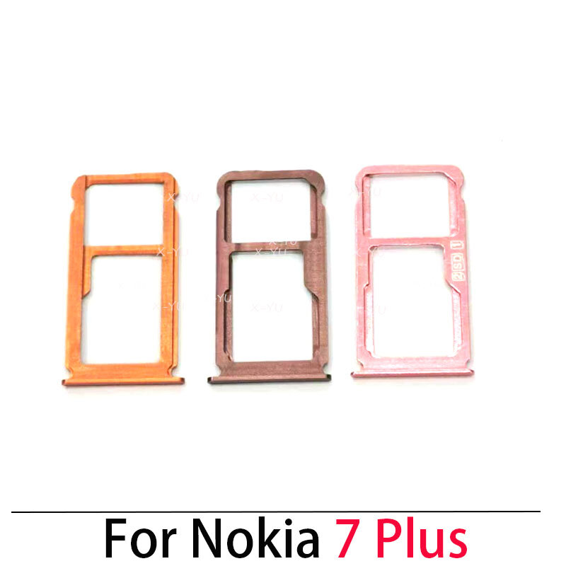 Para Nokia 7 / 7 Plus SIM Card Tray Slot Holder Adaptador Socket Repair Parts