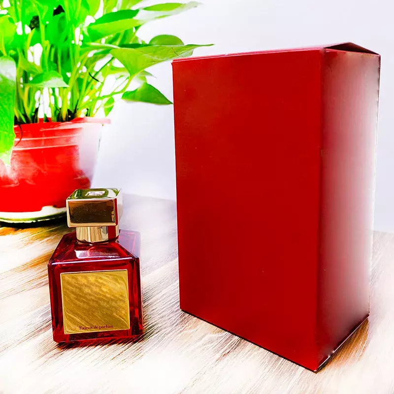 Дизайнерская стеклянная бутылка Masion для женщин и мужчин, красная 540 EDP, нежная плавность, серебро, 70 мл, туман для тела, натуральный мужской