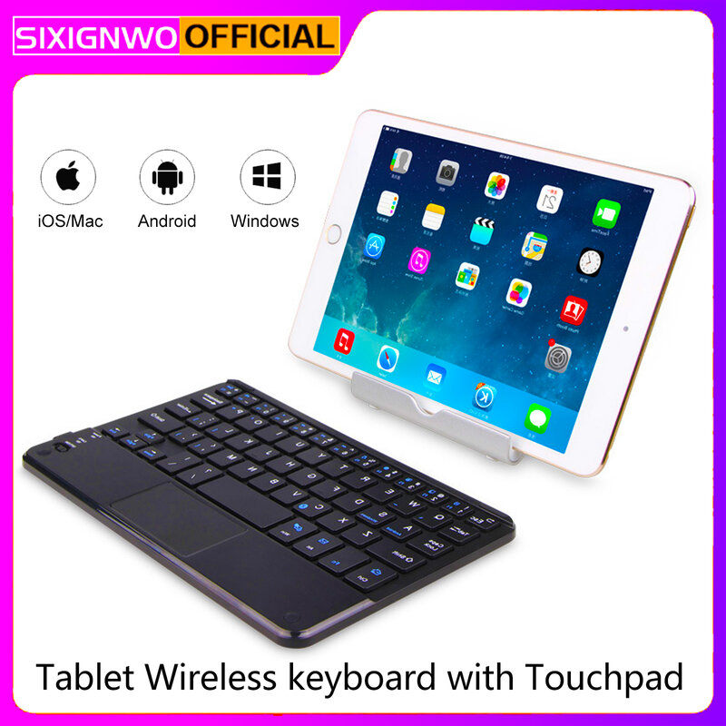 Neue Mini-Bluetooth-Tastatur drahtlose Tastatur wiederauf ladbar für iPad-Telefon Tablet-Tastatur mit Touchpad für Android iOS Windows