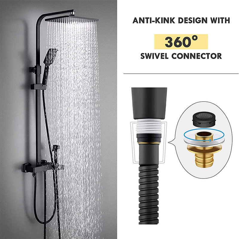Supporto per accessorio da bagno per tubo doccia in acciaio inossidabile da 1,5 / 2 m