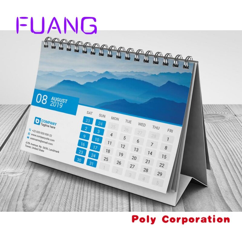 2020 miesięczne drukowanie na zamówienie kalendarz biurkowy Guangzhou