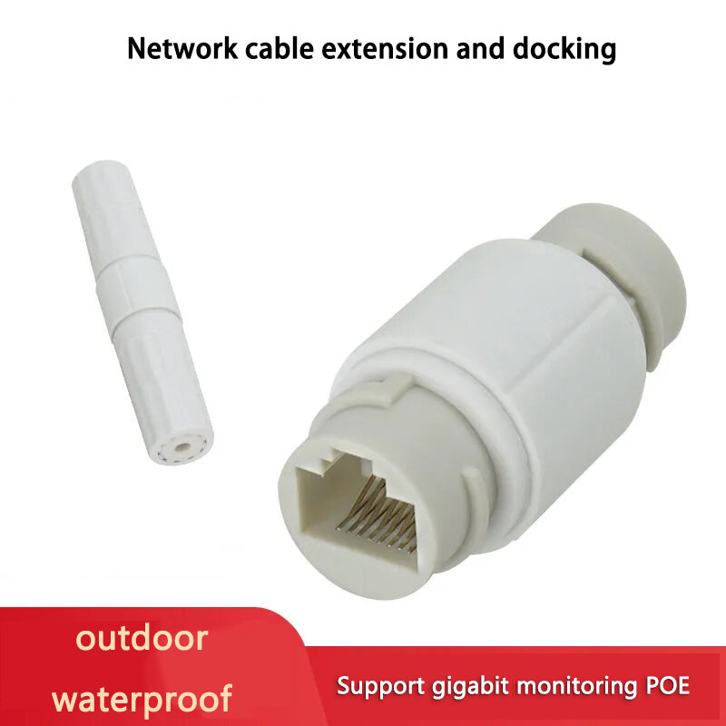 Doppelkopf Outdoor LAN Koppler Adapter RJ45 wasserdichter Stecker IP67 Ethernet Netzwerk Kabelst ecker