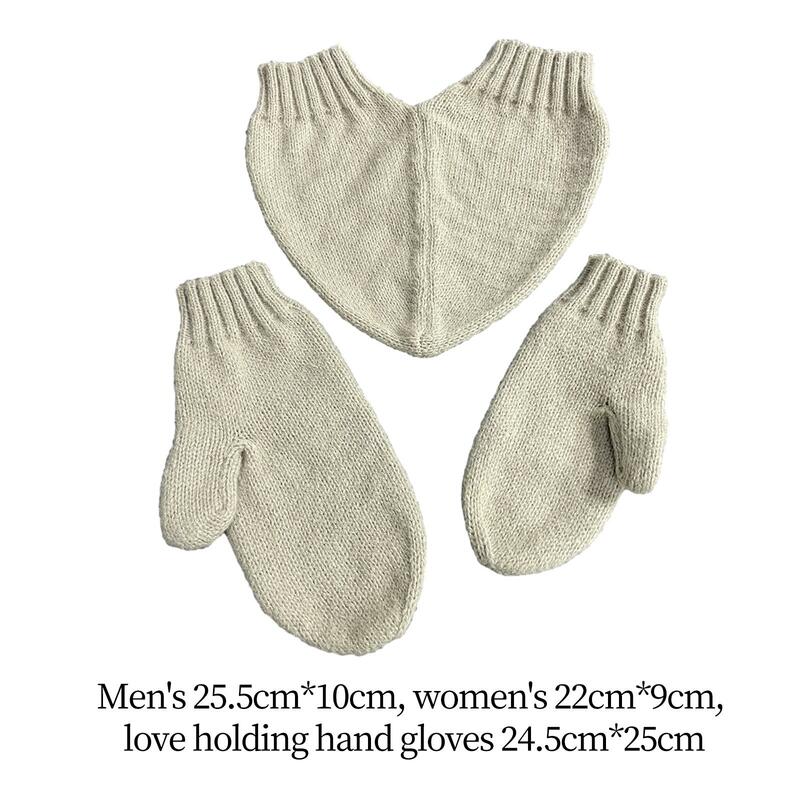 Couple Holding Hands Gloves Boys Girls Soft Men Women Novelty Stretch Cuff Winter Gloves for Running Outdoor Cold Weather Skiing