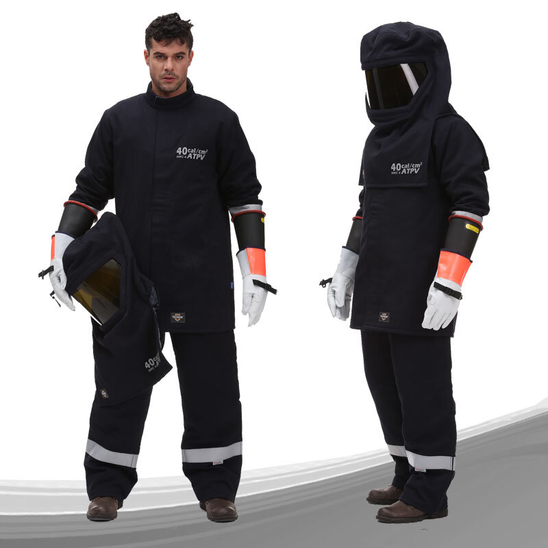 Cal Arc Flash Suit NFPA 70E HRC4, ropa de protección eléctrica, traje nominal Arc, 43