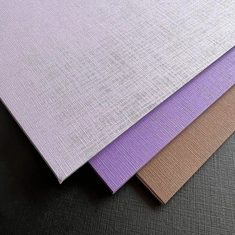 Papel de cartulina texturizado de Color A3, 50 hojas, 230GSM, papel de Color de textura tenue, estampado de doble cara, papel grueso para manualidades Premium